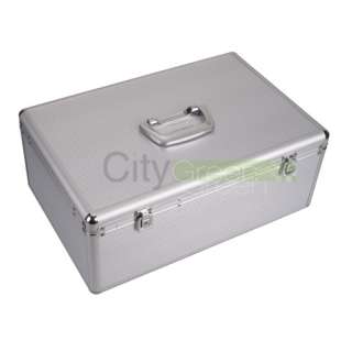 Silver Aluminum 600 Capacity CD DVD R Media Storage Case Holder 