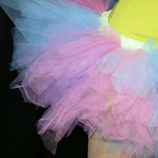Pastel Pink Blue Cotton Candy Trashy Tulle TuTu Skirt  