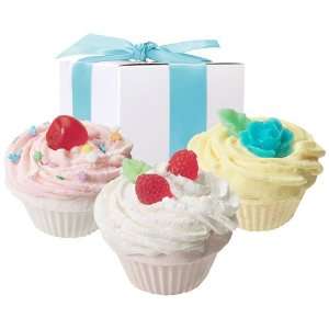  Fizzy Baker Cupcake Trio Bath Bomb Gift Box Beauty