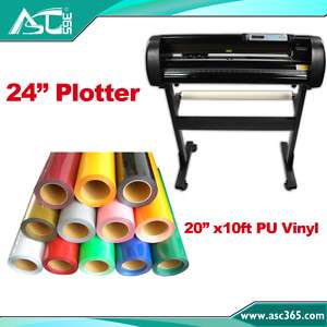   Plotter With Software 10ft Heat Press Transfer PU Vinyl Film 33 Color