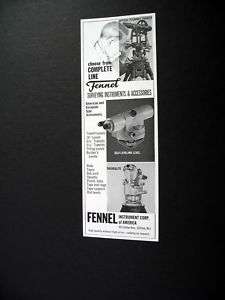 Fennel Level Transit Theodolite surveying 1965 print Ad  