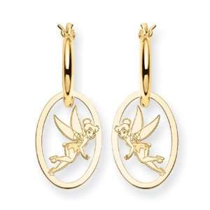  Disneys Tinker Bell Hoop Earrings in 14 Karat Gold 