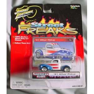   Street Freaks 41 Willys Pickup American Glory WHITE Toys & Games