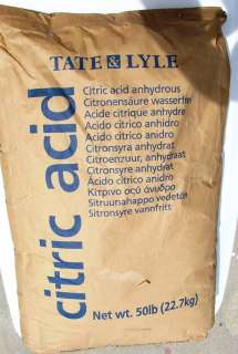 Citric Acid 25 Lb Bag Food Grade  