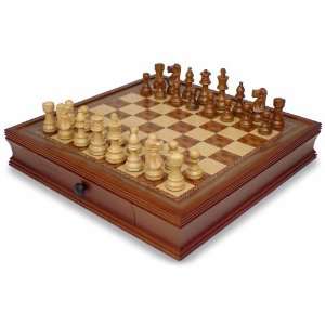  French Lardy in Golden Rosewood with Chess Case   3.25 