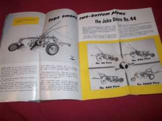 1950 John Deere No.44 55 Tractor Plow Brochure Truss Frame  