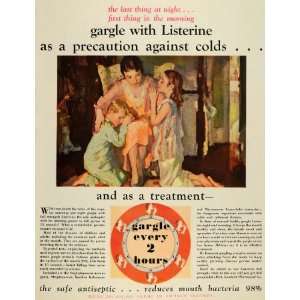  1931 Ad Listerine Antiseptic Common Cold Remedy Praying 