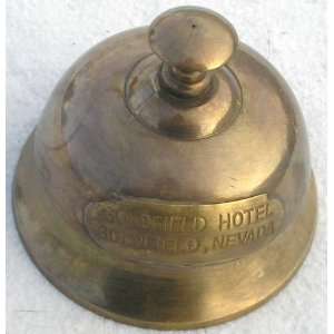    Solid Brass Desk Bell Goldfield Hotel Nevada 