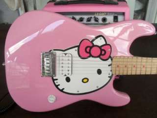 PINK Fender Squier HELLO KITTY Stratocaster Electric Guitar, CASE 