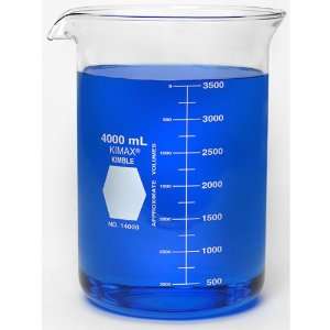 Nasco   Beakers, Glass, Griffin Low Form   KIMBLE KIMAX®, 4000 ml 