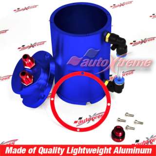 BLUE Aluminum Engine OIL CATCH FILTER Reservoir Racing Quality AOLLY 