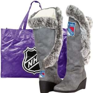  NHL New York Rangers Ladies Charcoal Team Supporter Knee High Boots 