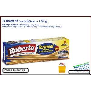 Roberto Torinesi Breadsticks Box of 6 Grocery & Gourmet Food