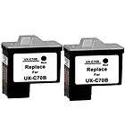 2PK Sharp UX C70B Remanufactured Ink Cartridge B20