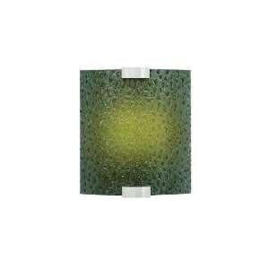   Omni LED Outdoor Wall Light with Green Bubble Glass
