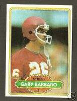 1980 Topps #308 Gary Barbaro Kansas City Chiefs NM/MT  