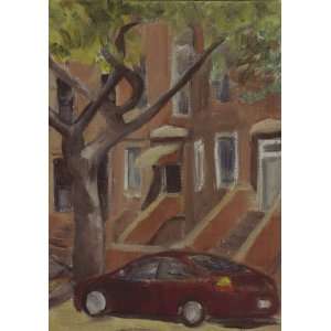  Tree in Brooklyn, Original Painting, Home Decor Artwork 