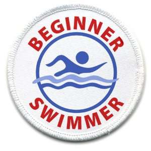  BEGINNER SWIMMER Pool Safety Alert 2.5 inch Sew on Patch 
