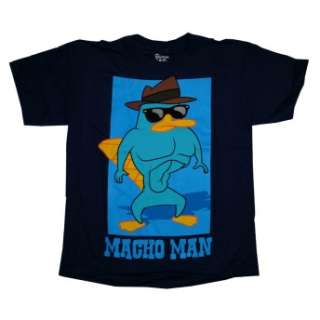 Phineas And Ferb Perry The Platypus Macho Man Cartoon Boys Youth T 