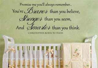   CHRISTOPHER ROBIN TO WINNIE THE POOH Vinyl wall decal/quote/words/baby