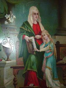   VTG OLD RELIGIOUS PAINTING OF MARY MADONNA & CHILD BABY JESUS ON TIN
