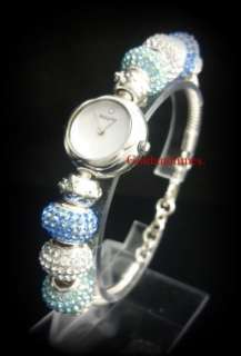 Accurist Silver Charmed Ladies Bead Watch LB1401 NEW  