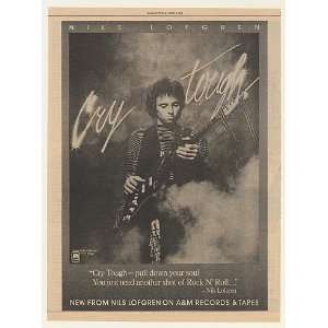  1976 Nils Lofgren Cry Tough A&M Records Print Ad (46719 