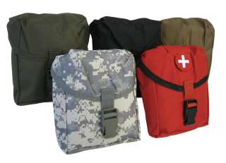 BLACK Modular Molle First Aid Kit Bag With Supplies  