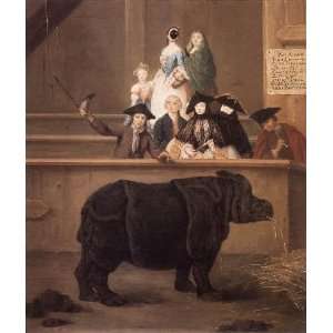   Inch, painting name The Rhinoceros, By Longhi Pietro