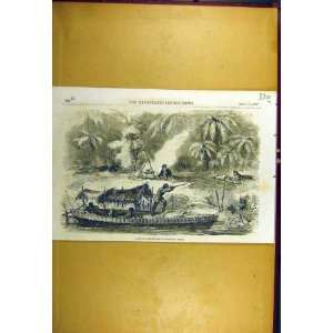  1857 Rio Trombutas Brazil River Old Print