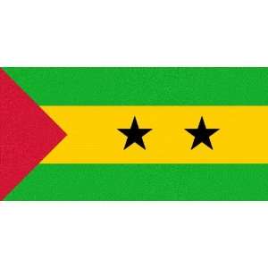  Sao Tome And Principe Flag Clear Acrylic Keyring 2.75 