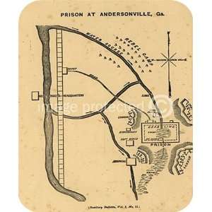  Civil War Map Georgia 1864 Andersonville Prison MOUSE PAD 