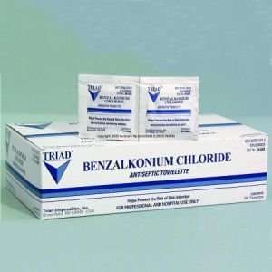 Benzalkonium Chloride Towelettes    Case of 1000    TRI105201
