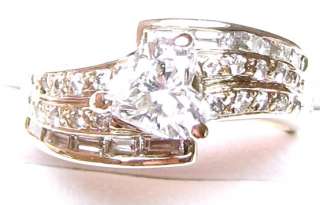 14K Yellow Gold Genuine Heart Diamond Ring 1.19 Cts Tol  