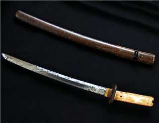 EDO PERIOD WAKIZASHI SWORD IN KOSHIRAE katana tanto tsuba fuchi 
