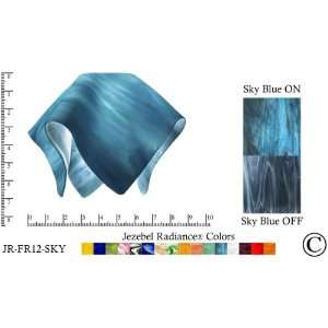 Jezebel Radiance® Small Flame Sky Blue Teal Glass Pendant/Ceiling Fan 