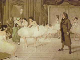 Ballet the Dancing School 1887 Hand Colored Gravure  