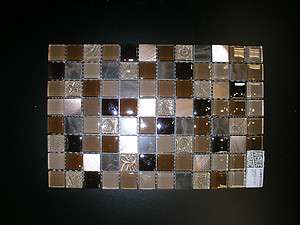 Confections Toffee Twist Glass Brown Beige with metal backsplash glass 