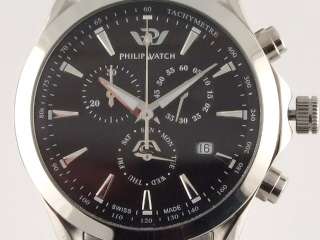 PHILIP WATCH BLAZE BLACK DIAL CHRONO SWISS MADE BY SECTOR MENS WATCH 