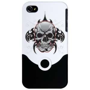  iPhone 4 or 4S Slider Case White Tribal Skull Everything 
