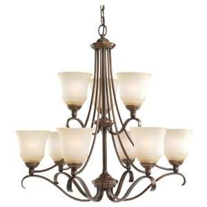   Light Fluorescent Chandelier in Russet Bronze  Energy Star and Title