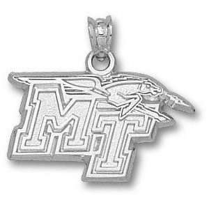Middle Tennessee State Blue Raiders Sterling Silver MT 1/2 