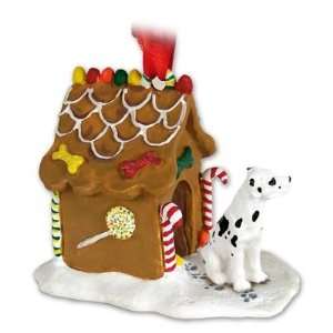GREAT DANE Dog HARLEQUIN Uncropped Ears NEW Resin GINGERBREAD HOUSE 