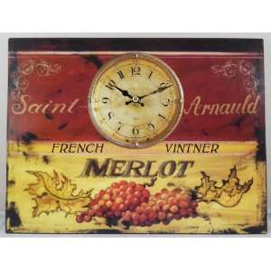  Merlot French Vintner Wine Clock
