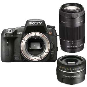   ) with Sony SAL75300 Zoom Lens and SAL30M28 30mm Lens