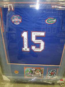 Tim Tebow Florida Gators Heisman Winner Autographed & Framed Jersey w 