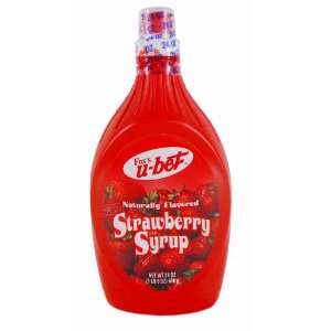 Foxs U Bet Strawberry Syrup 20 oz. Squeeze Bottle  
