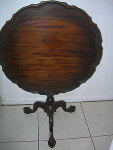   Vintage Imperial End Coffee Lamp Tilt Top Table Mahogany chippendale