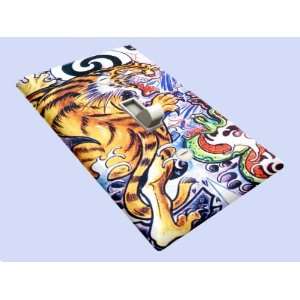 Japanese Tiger and Snake Decorative Switchplate Cover