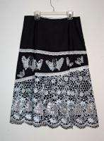 Basil & Maude Embellished Beaded Sequins Skirt 6  